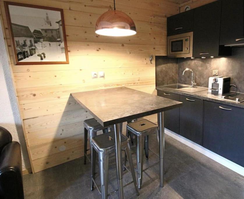 Apartamento Studio Avec Coin Montagne Au Pied Des Pistes Megève Exterior foto